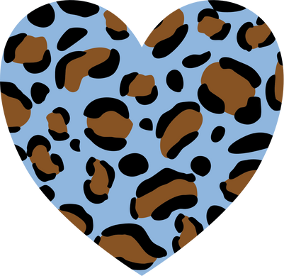 Leopard patterns heart